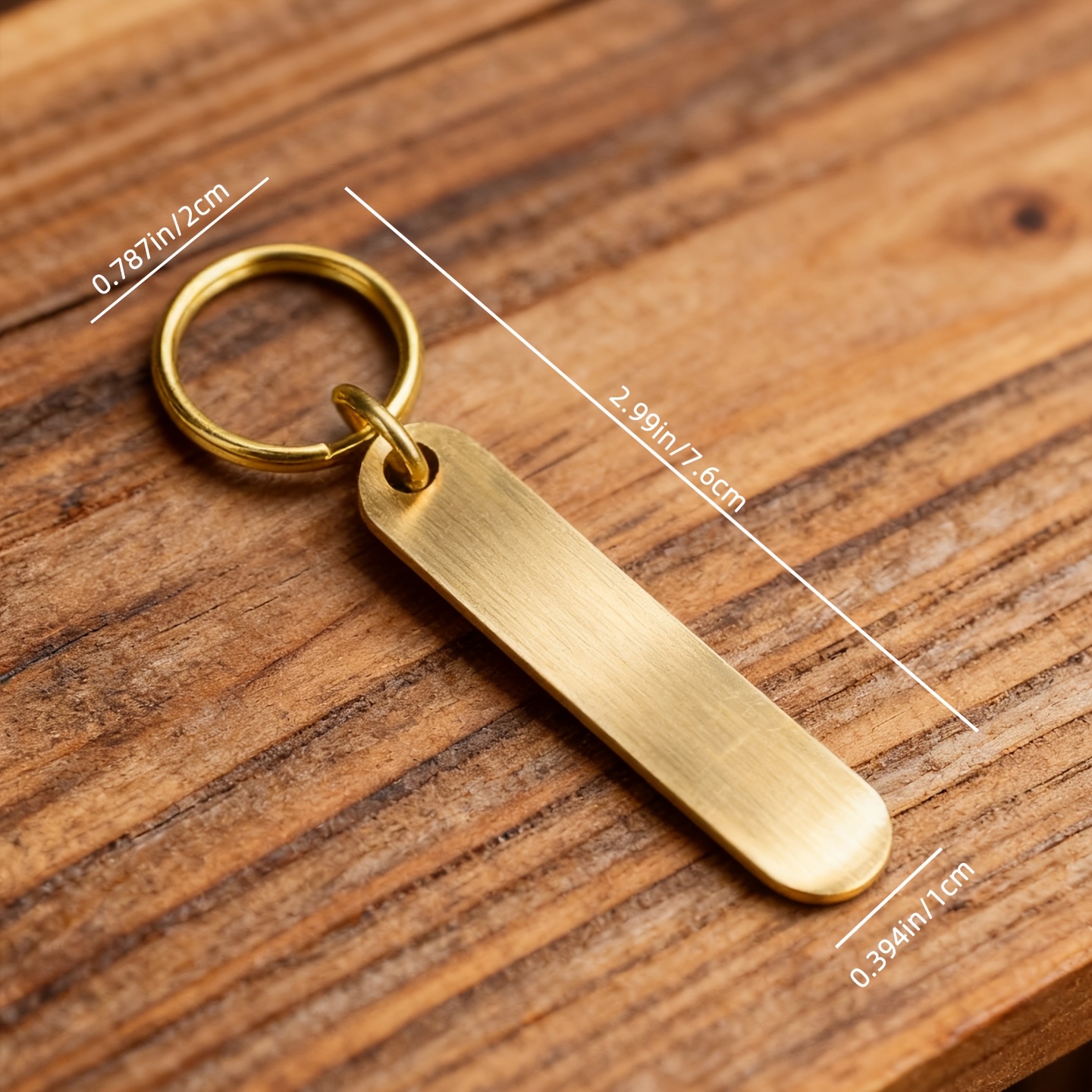 TEMU Brass Custom Engraved Key Tag, Anti-loss Name And Phone Keychain, Pet Id Tag, Luggage Tag