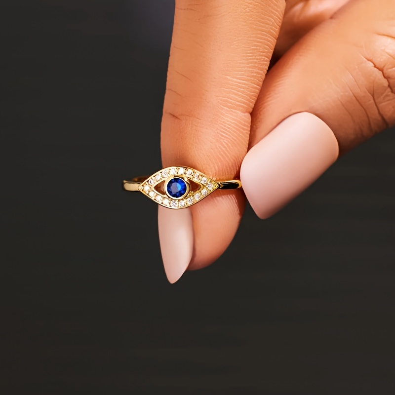 E-shop Verstellbarer Böser offener Ring für Damen, Böses Auge Damenschmuck