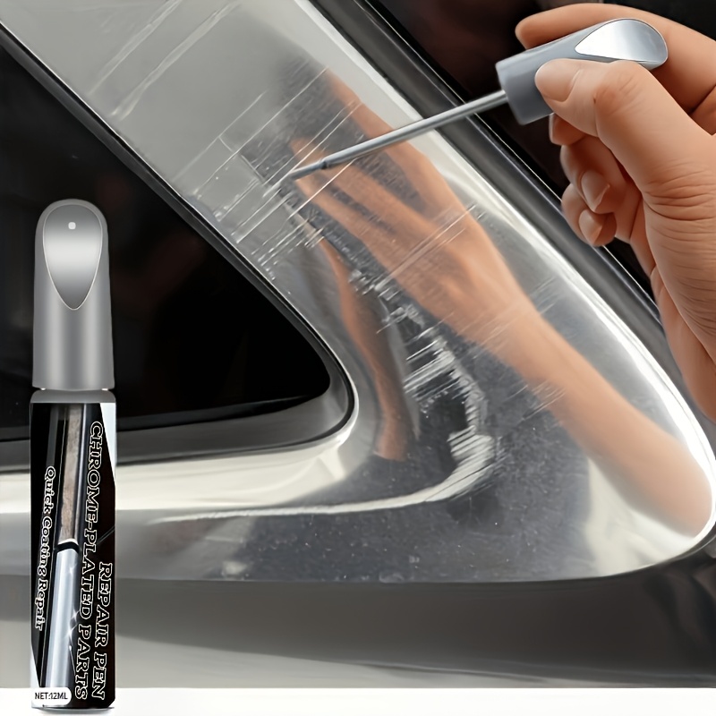 Image of Chrome Repair Pen - Surface Scratch Repair, Suitable For Automotive Chrome Parts, Wheel Hubs, Signs, Door Handles, And Other Metal Parts, Easily Restored, Brand New