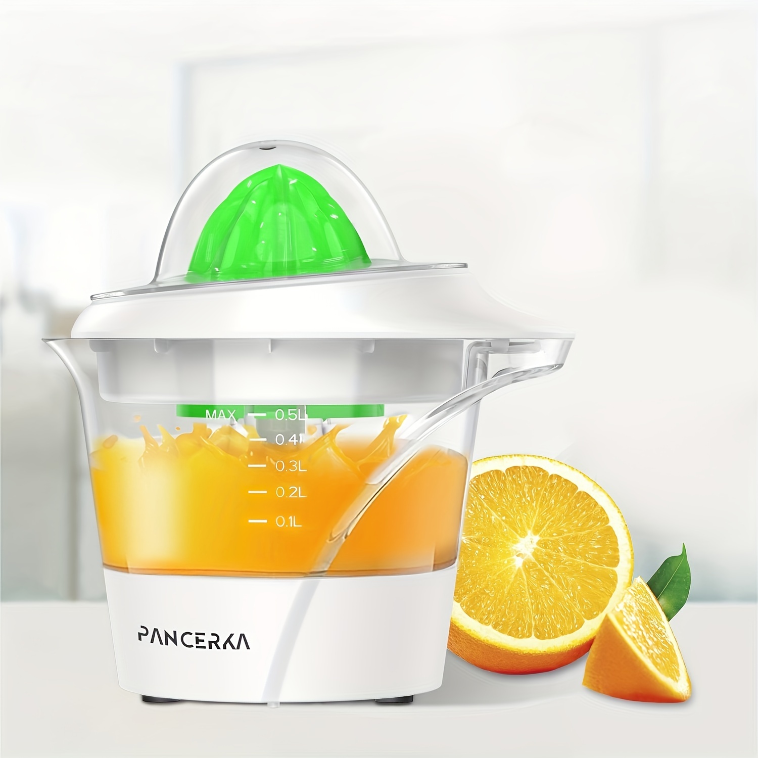 TEMU Pancerka Citrus Juicer Machine With 2 Cones, Electric Orange Juicer Squeezer For Lemons, Limes And Grapefruit, Detachable Design Easy To Clean,