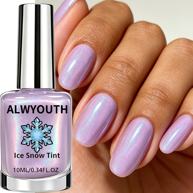 Image of Alwyouth Ice Transparent Purple Aurora Nail Polish, Quick-drying, Displays Reflection Effects From . Perfect For Parties, Holiday Gifts, And As A Spring/summer Nail Polish For Hands And Feet