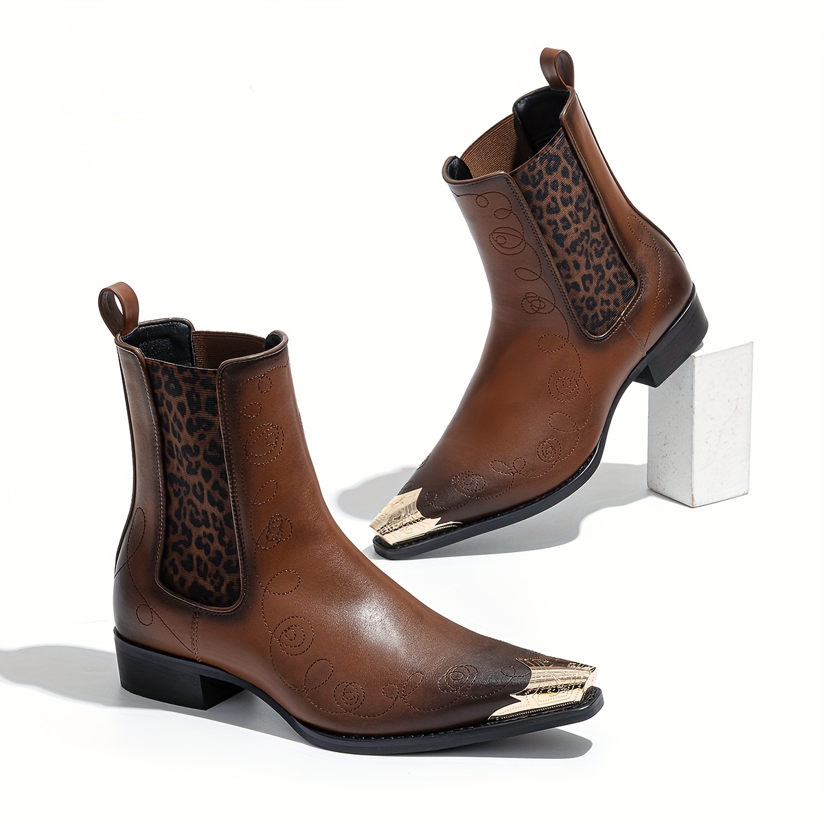 brown cowboy boots for men - men display picture 1
