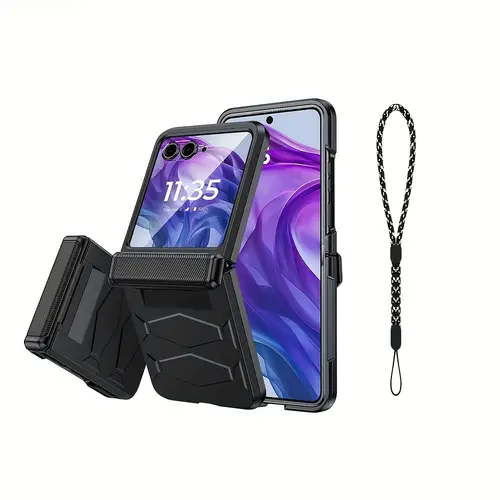 for motorola razr 2024 razr plus 2024 case with hinge cover built in screen protector shockproof all inclusive wireless charging for motorola razr 2024 razr plus 2024