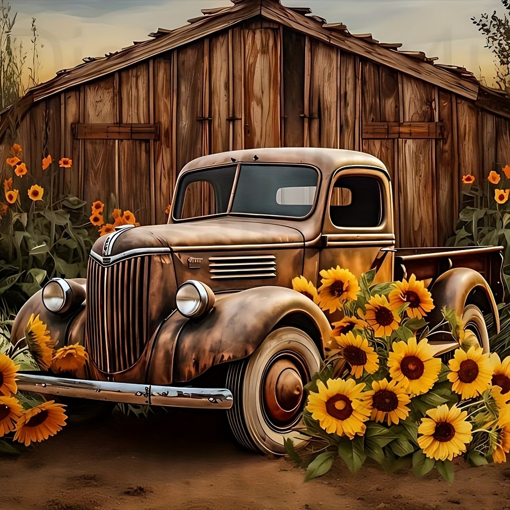 

And Sunflowers 5d Diamond Painting Kit For Adults, Beginner Round Set, Acrylic Crystal Drills, Wall Decor