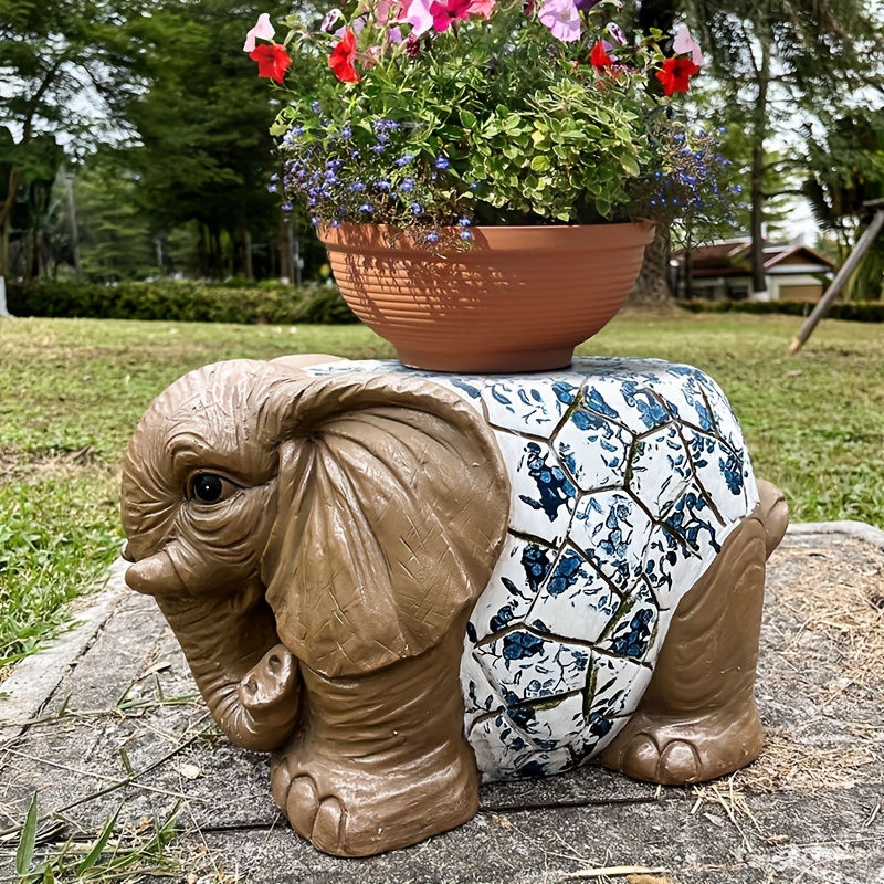 10” elephant planter concrete statue high quality