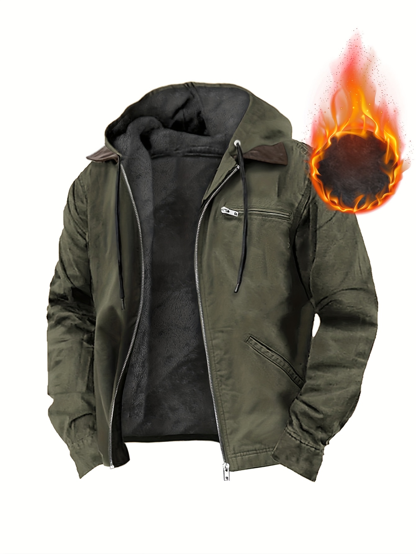 男士复古连帽夹克，面料亲肤舒适，兼具时尚与实用性，适配多场景穿搭需求适配多种内搭与下装，日常通勤、休闲出街皆可驾驭 商品详情 2