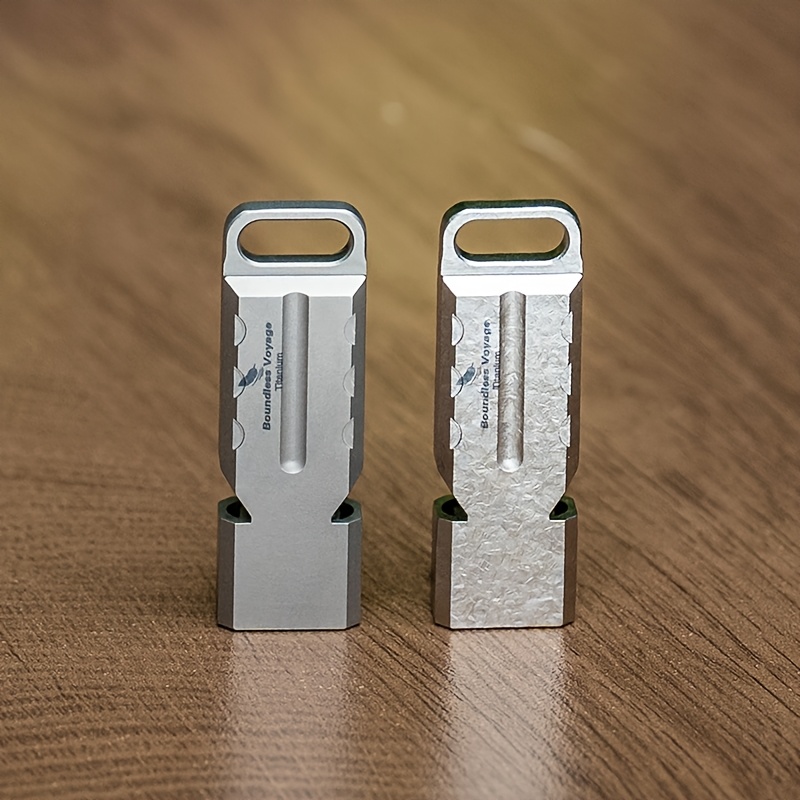 Pure Titanium Outdoor Emergency Whistle for Camping