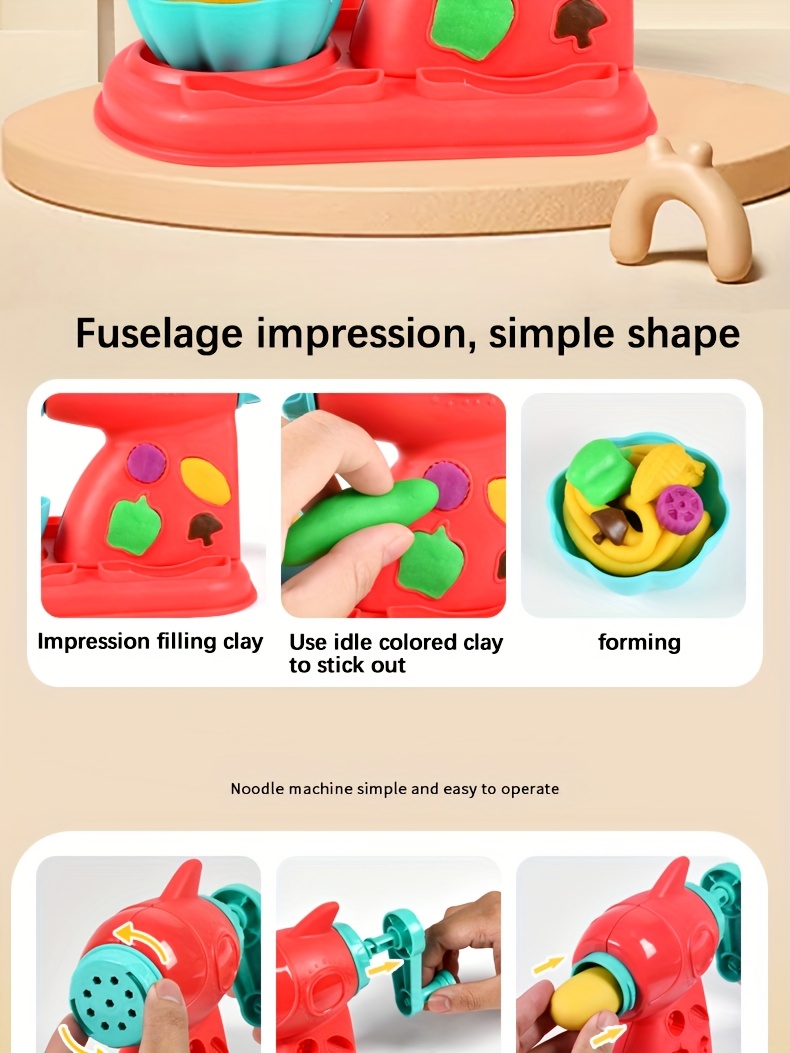 Luxueuze klei twee-in-een kleurrijke deeg keuken creatieve voedsel speelgoed set, inclusief burger en noodle maker, vormgevingsgereedschap accessoires en 24-kleur deeg set, geschikt voor meisjes en jongens van 3+ jaar oud kunst ambacht cadeau