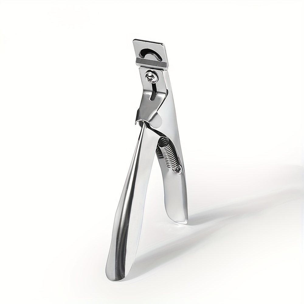 Image of 1 Silvery Stainless -word Nail Clippers -shaped Cut Nail Clippers Extension Glue Nail Trimming Nail Art Tool