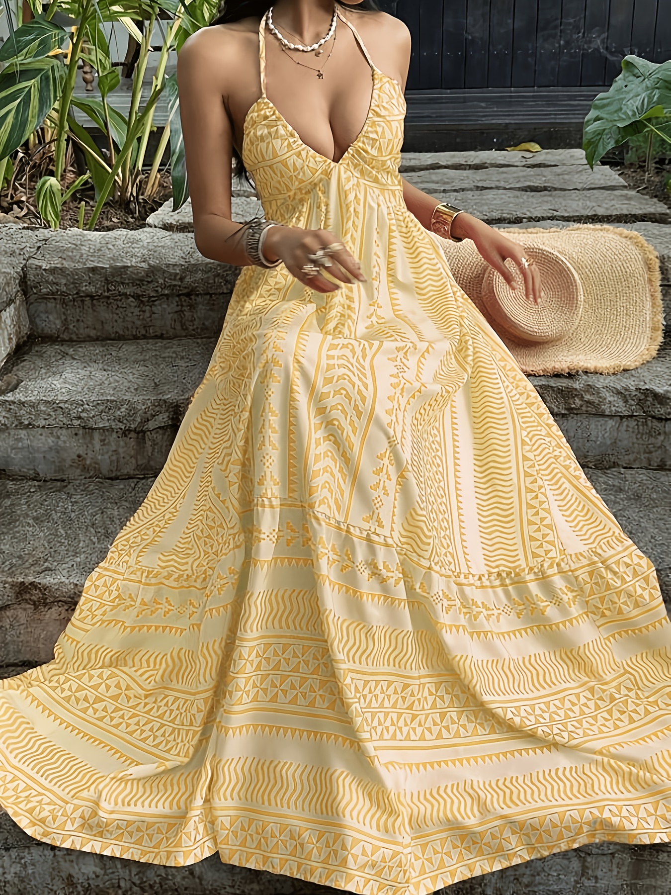 casual halter maxi dress - Oman