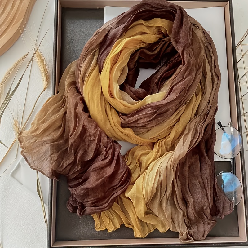 TEMU 1 Simple Vacation Multicolor Style Headscarf, Perfect For Spring Strolls And Afternoon Moments. Ideal Embrace Minimalist Aesthetics And Trends.