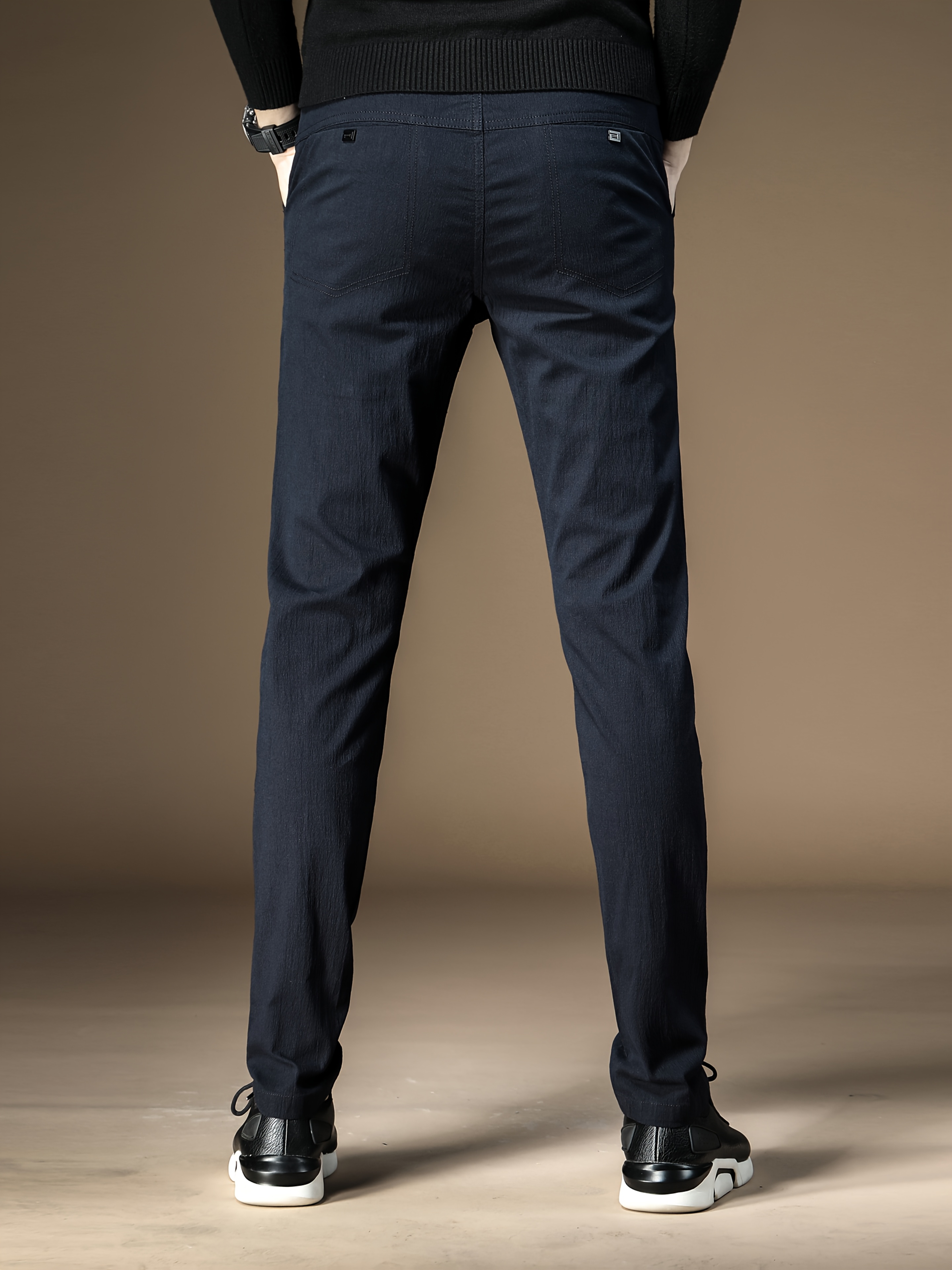 men' color skinny fit dress pants cotton blend Temu Saudi Arabia