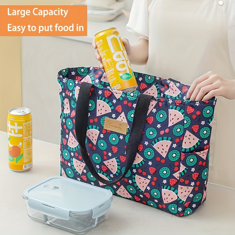 

Large Capacity Insulated Lunch Bag - Oxford Fabric, Portable Cooler Tote For Outdoor Picnics &