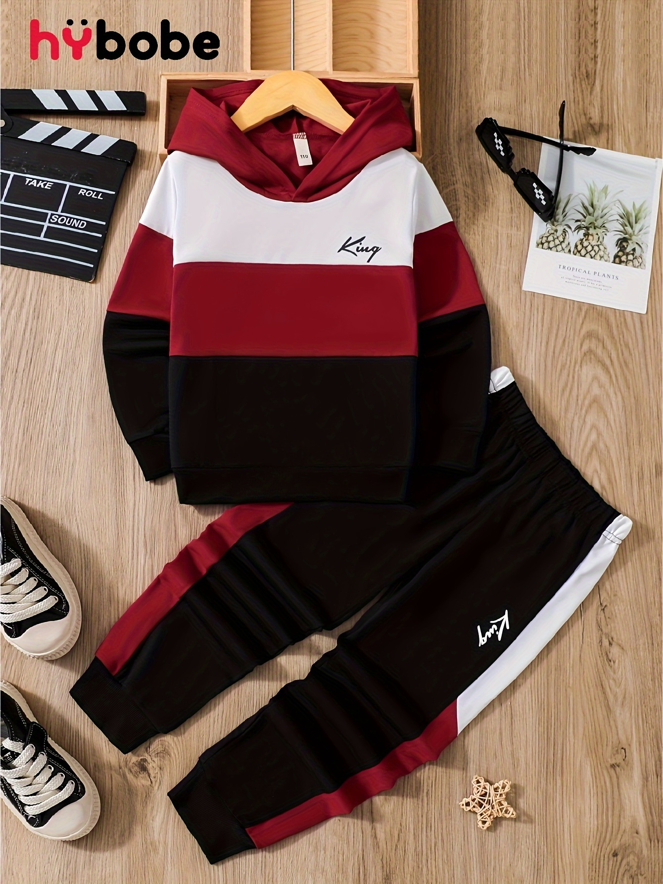 Baby Jungen Trainingsanzug 2-teilig - Traktor Stickerei Sweatshirt & Jogginghose