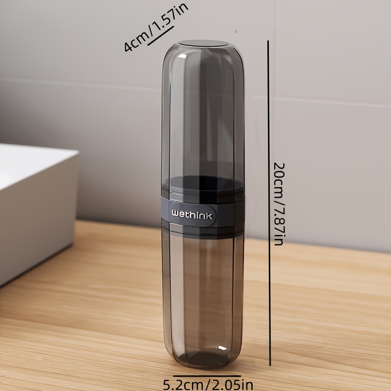 TEMU Travel Toothbrush Case, Travel Toothbrush Holder | Transparent Travel Toothbrush Storage Box - Bathroom Toothbrush Container, For Travel