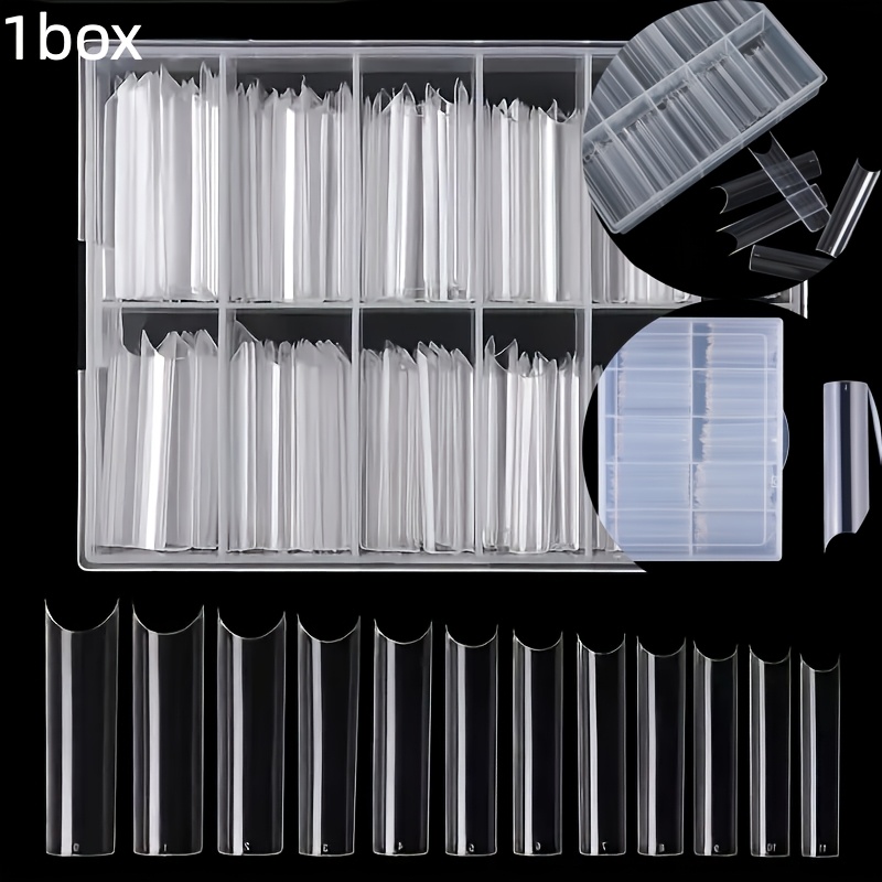 Semi-adhesive Transparent Nail Stickers Long Style Individual Fashion