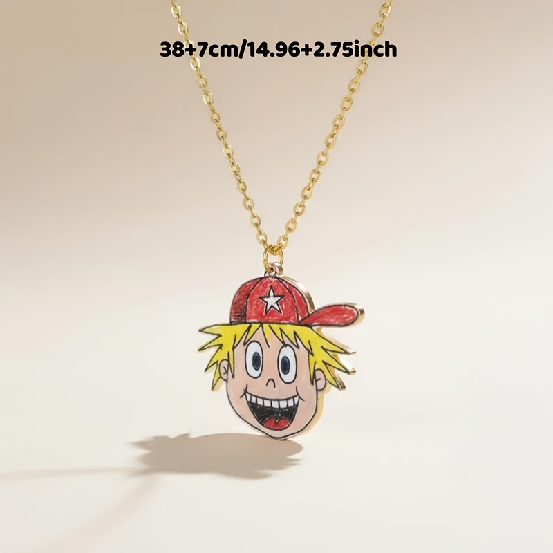 Personalized Stainless Steel Colorful Logo Pattern Necklace