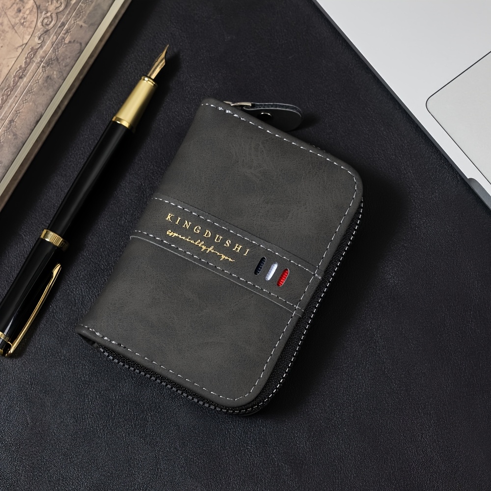 Men's Retro Frosted Credit Card Holder, Men's Stylish, Small, Large-capacity Multi-card Slot Id Card Accordion Bag, Best Men's Gift, High-end Fabric Wallet Card Holder