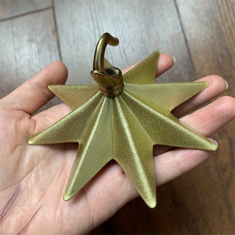 E-shop 1 Stück Messingfarbener Sternhaken, Vintage-Stil, klassischer Wand- Deckenhaken für Zuhause, zum Aufhängen von Kronleuchtern, Blumentöpfen,
