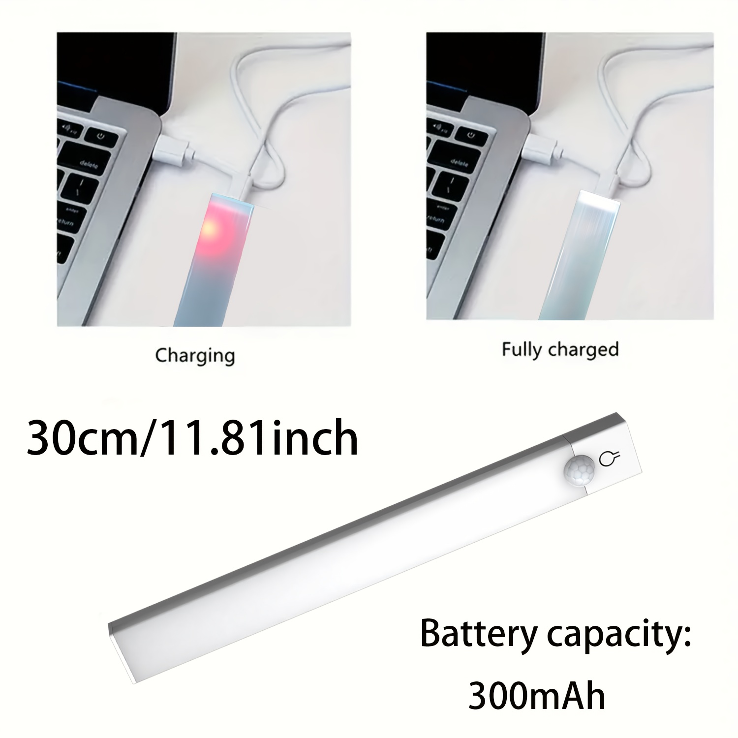 E-shop Unterbauleuchte, 3 Farbtemperaturen, magnetische dimmbare Schrankleuchte, kabellose Unterbauleuchte, Panorama-Sensor, Infrarot-Sensor, für