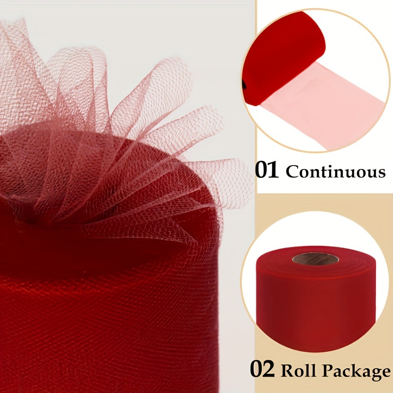 

1 Roll Of Tulle Fabric 6 Inch X Yards Sheer Tulle Net Spool Tulle Ribbon For Gift Wrap Party Decoration Diy Crafts