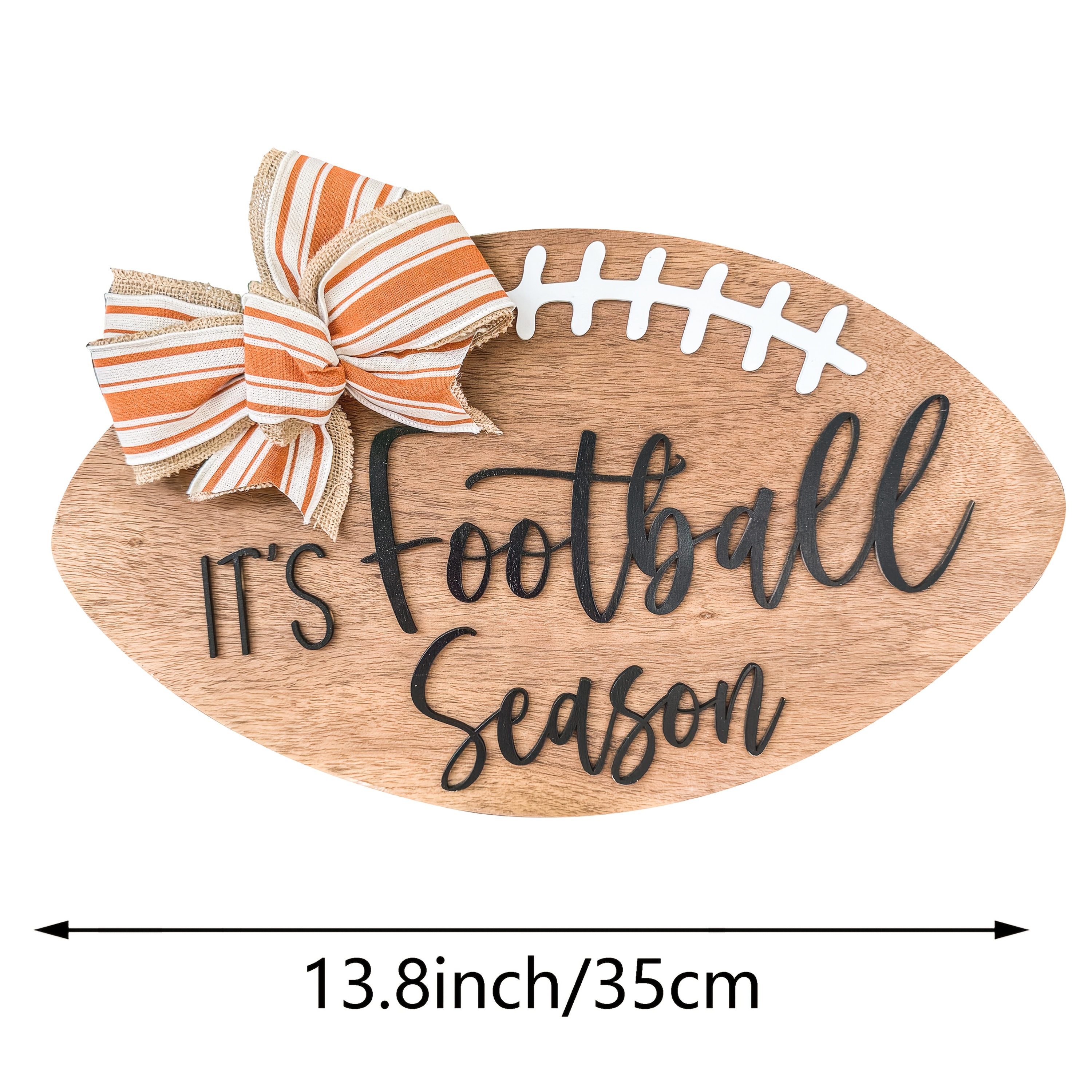 TEMU Football Door Hanger, Football Shaped Door Hanger, Football Season Door Hanger, Football Door Sign