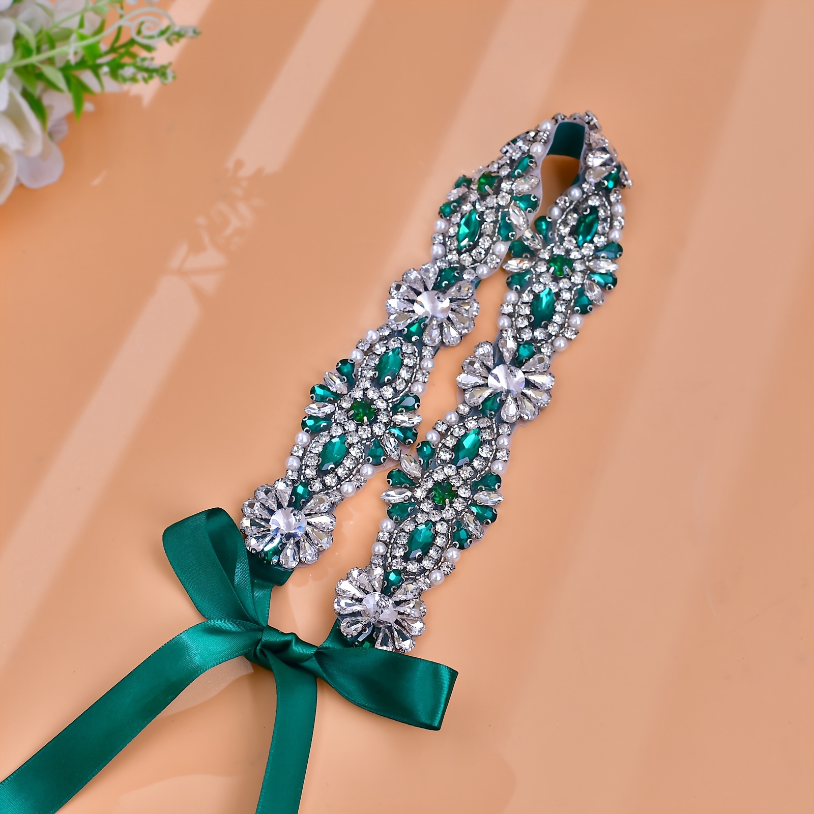 green sash for dress Standard Satin Chair Sash Emerald Green