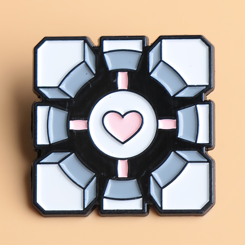 

Unique -inspired Love Brooch Pin - Vintage Style Enamel, Irregular Shape With Accents - Ideal For Clothing & Bag Decor - Quirky Gift For Gamers, Gaming Accessories