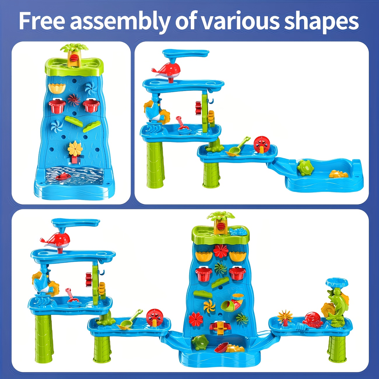 Upgraded Large Double-Sided Waterfall Maze Table for Kids