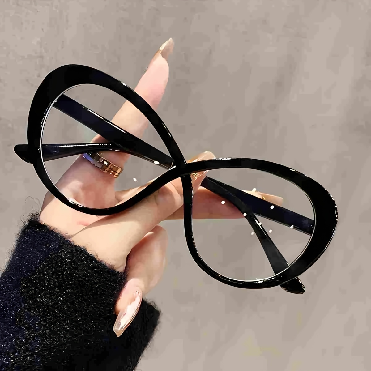 future oval cross eyeglasses versatile fashion streetwear glasses
