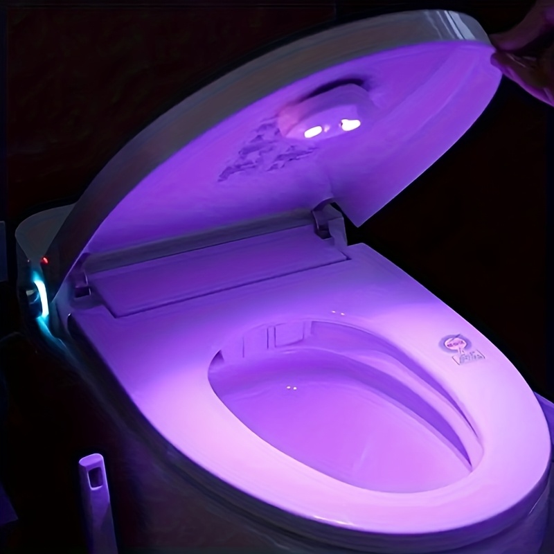 1件智能马桶清洁器、自动净化器，多功能便携式厕所卫生洗漱用品设备家用和饭店、马桶净化器+1卷双面胶带、厕所净化，多功能便携式uvc系统 商品详情 1