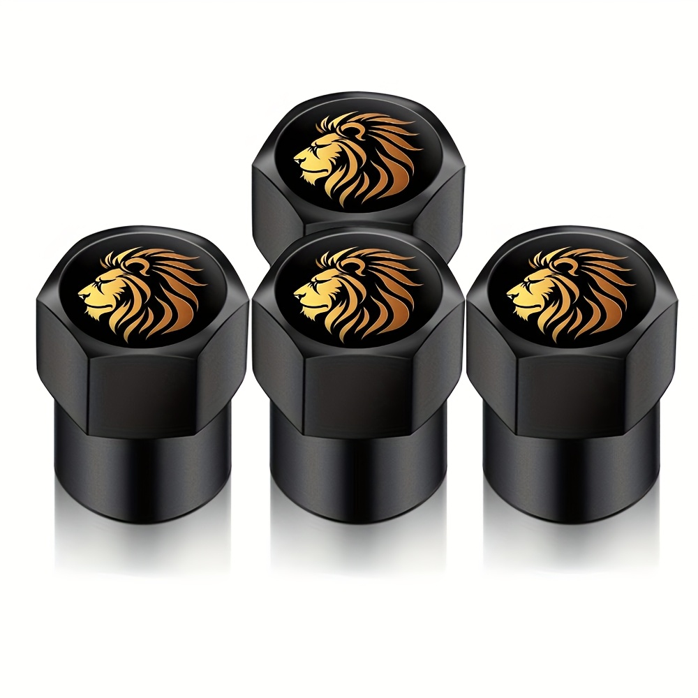 Image of 4pcs Motorcycle Wheel Tire Valve Caps Covers,fit For Cars,trucks Unique Supporters Gift For , For Lion Shape Bike Auto Accessories