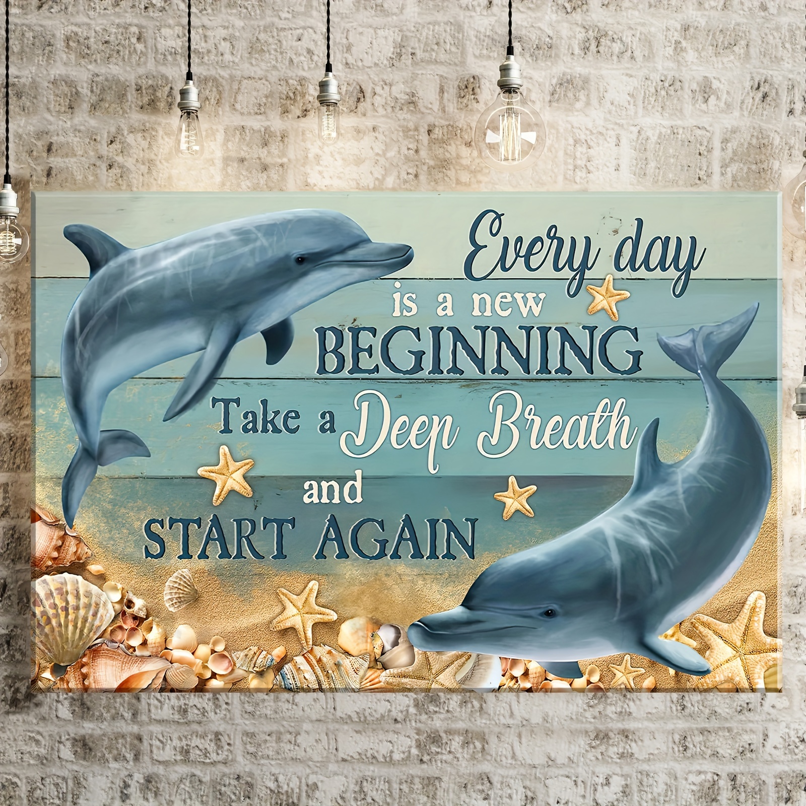 

1pc Inspirational Dolphin Poster Wall Art - Ideal Gift For Bedroom, Living Room And Hallway - Wall Decor And Room Decor (no Frame)