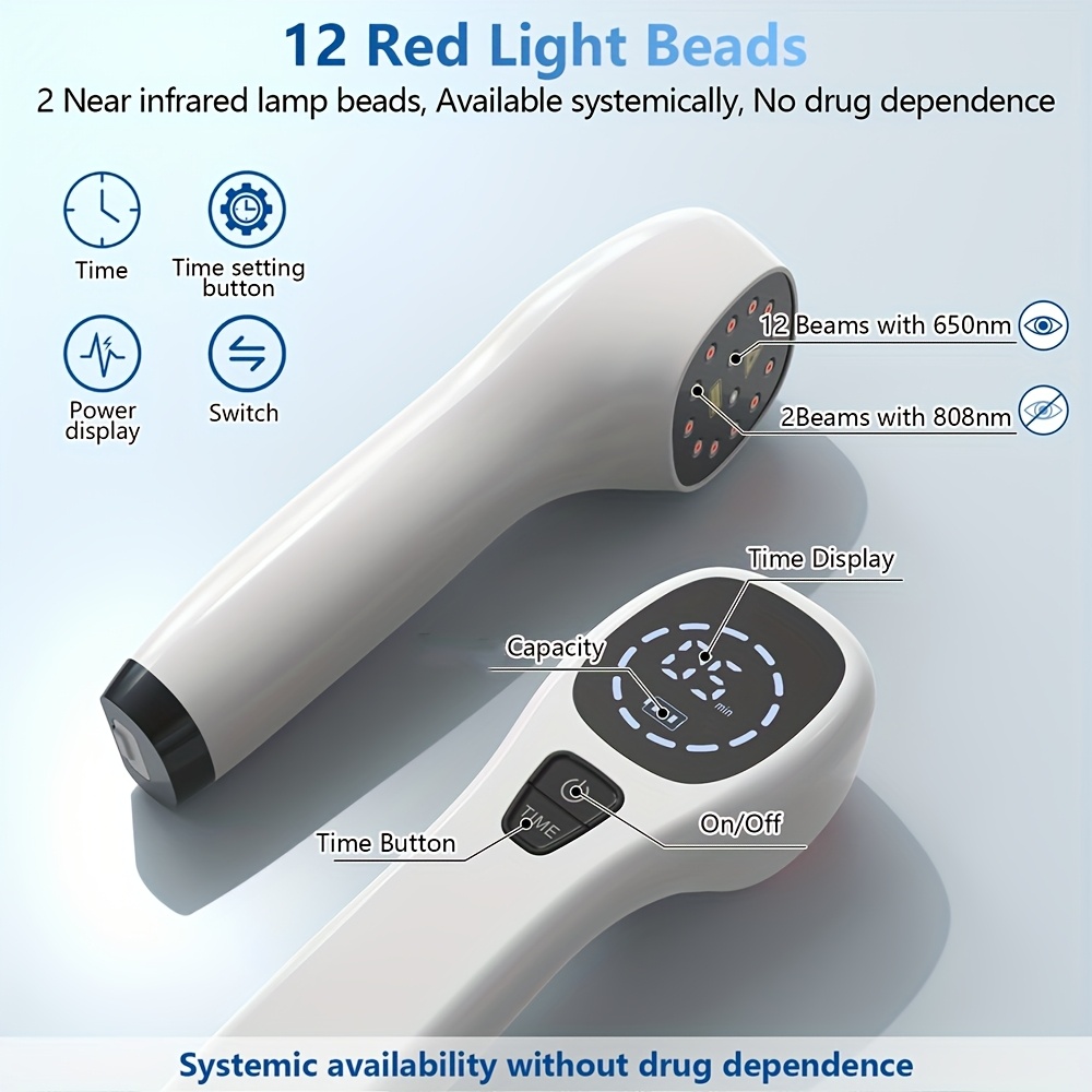 handheld red near infrared light device 12x650nm - Temu