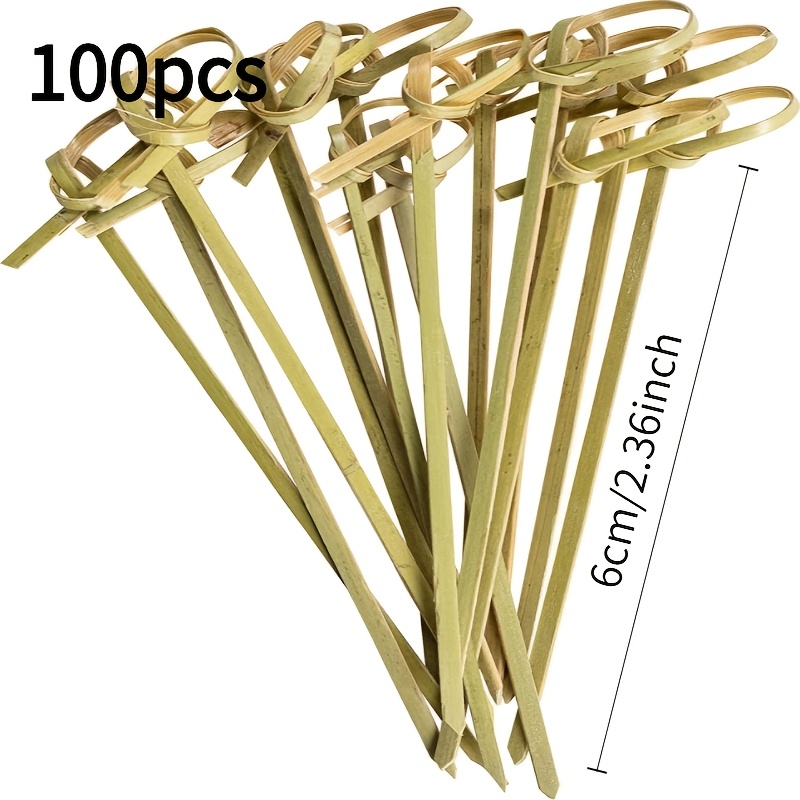 100pcs 6cm/2.4in Or 15cm/5.9in Cocktail Picks, Toothpicks For Appetizers, Mini Food Sticks, Fancy Tooth Picks For Drinks, Fruit, Charcuterie, Cocktail Garnish Additions, Party Supplies