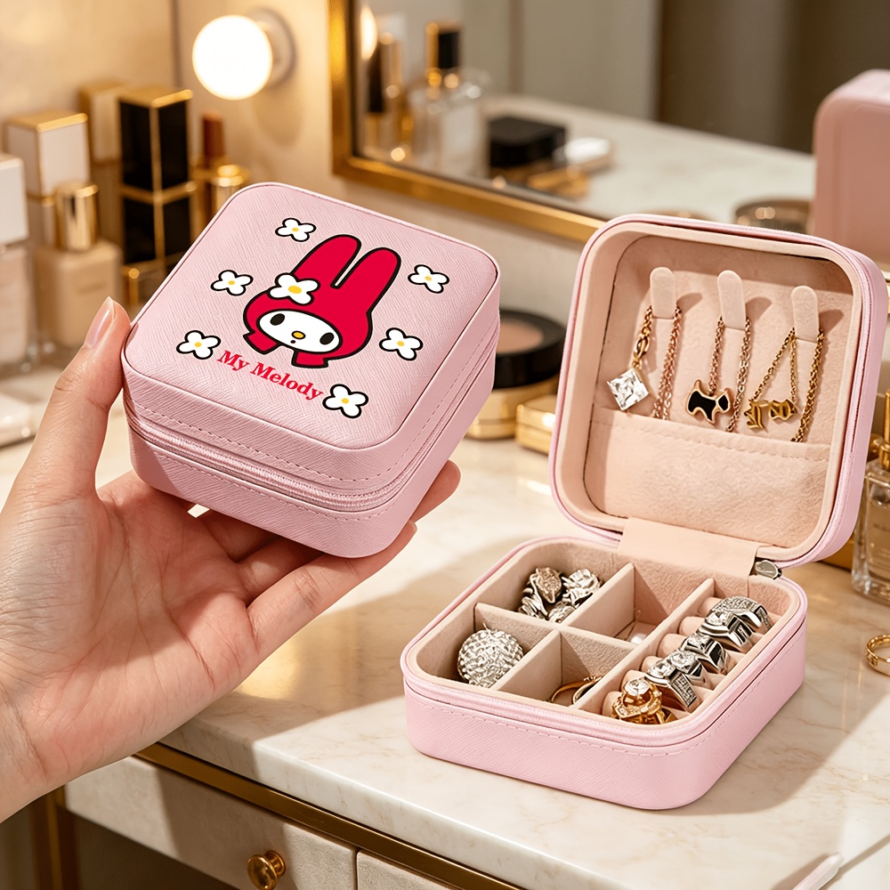 portagioie a tema  , portagioie con motivo personaggio anime  , organizer da viaggio portatile per gioielli, scatola espositiva a    , scatola portaoggetti multifunzionale per gioielli da donna, regalo   per   donore, regalo di compleanno e festività  