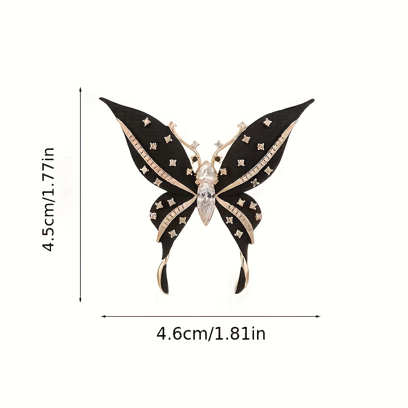 Black Butterfly Brooch for Women, Premium Design Pin