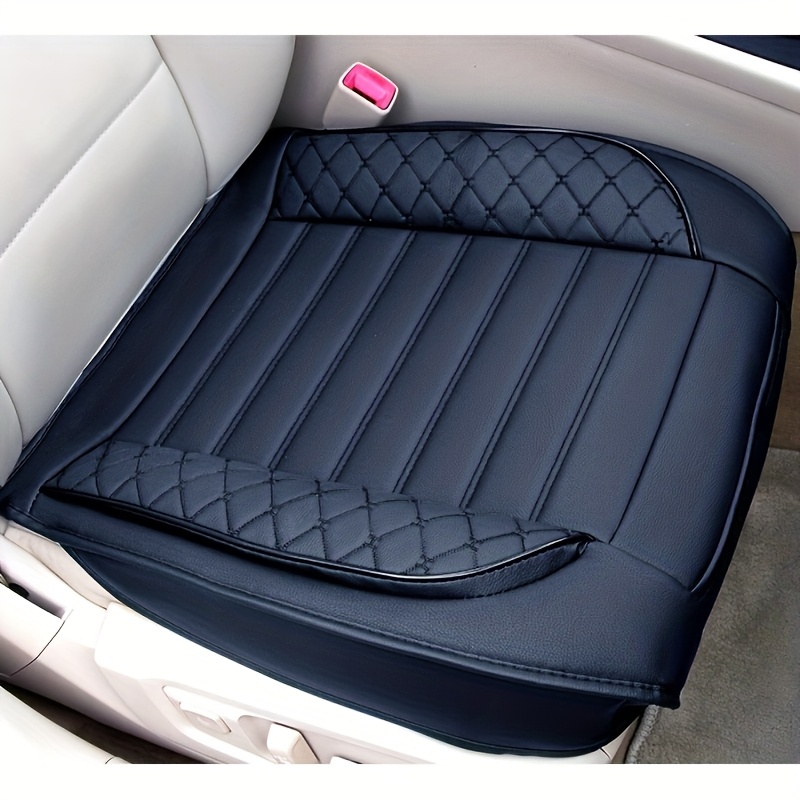 Image of Luxury Pu Leather Front Seat Protector For 95% Of Vehicles - Car Seat Cover Automotive Bottom Seat Cushion Pad Mat