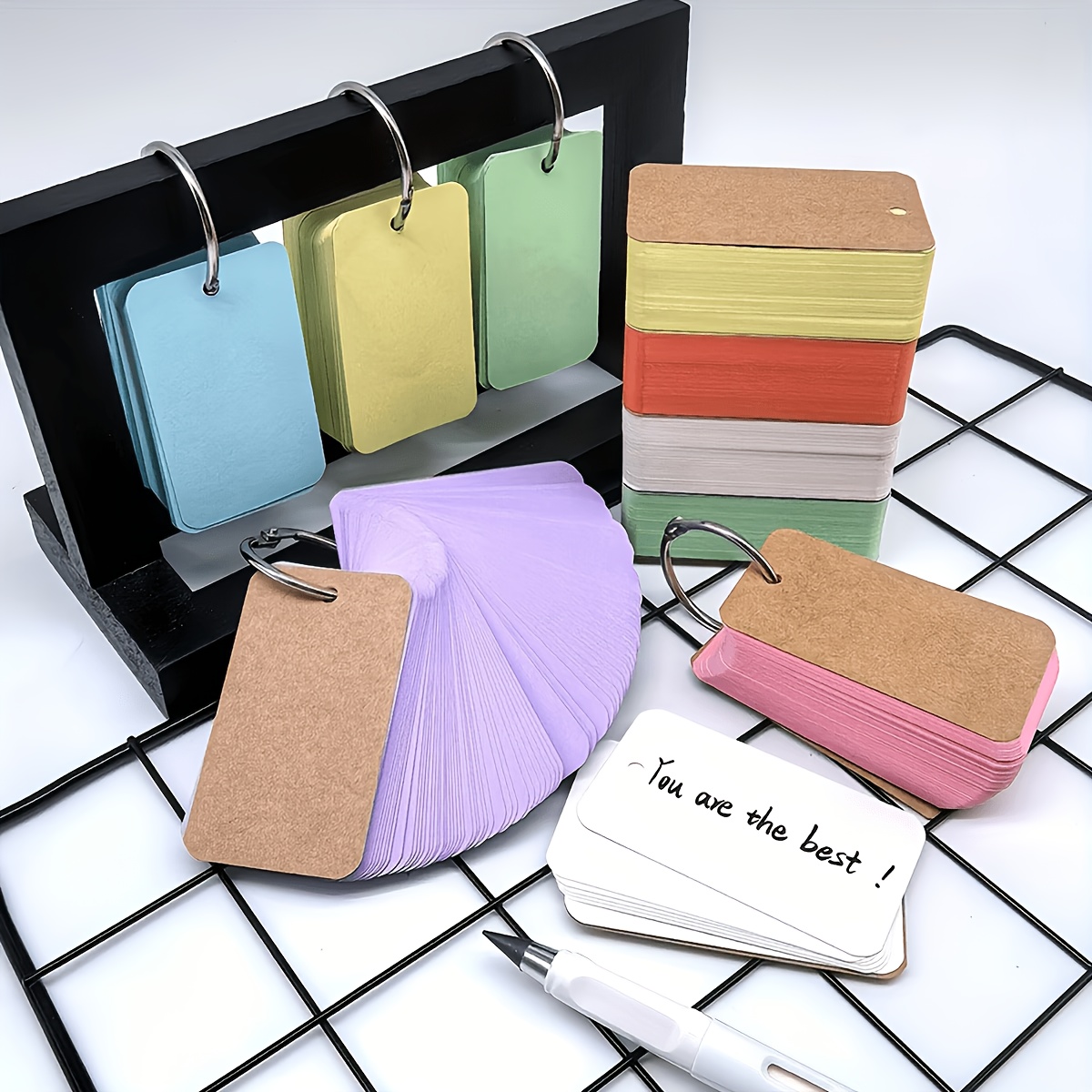 index cards with binder ring index card with ring sold on Temu United States
