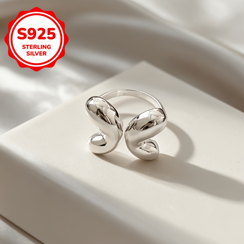 925 Silver Adjustable Butterfly Ring, Personalized Gift for Couples