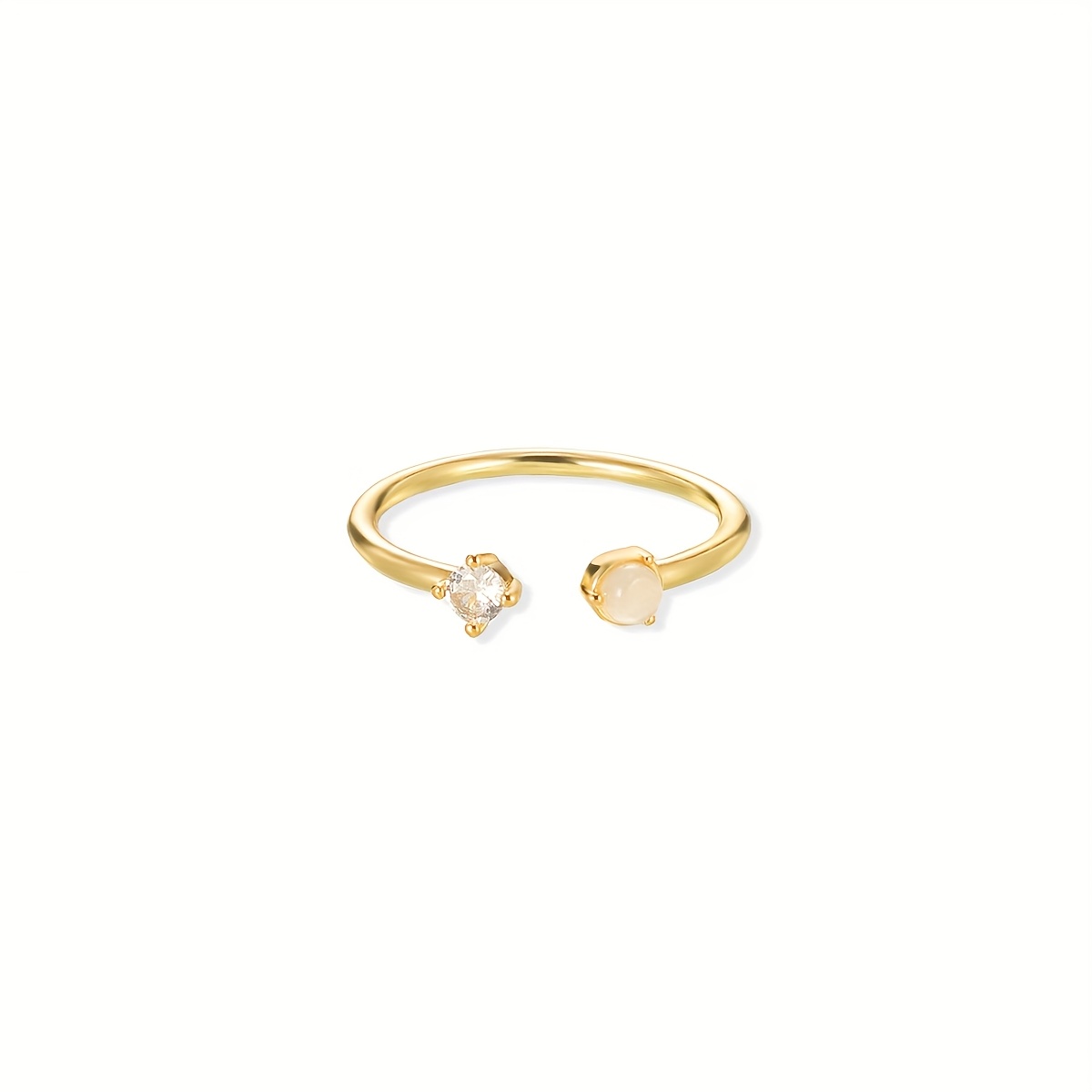 Image of 1 Stainless Steel Birthstone Ring, And Elegant Jewelry, Suitable For Daily Wear, Holiday Gifts, Teenager's Gifts, Birthday Gifts, Wedding Rings, For Teenager, For Teenager