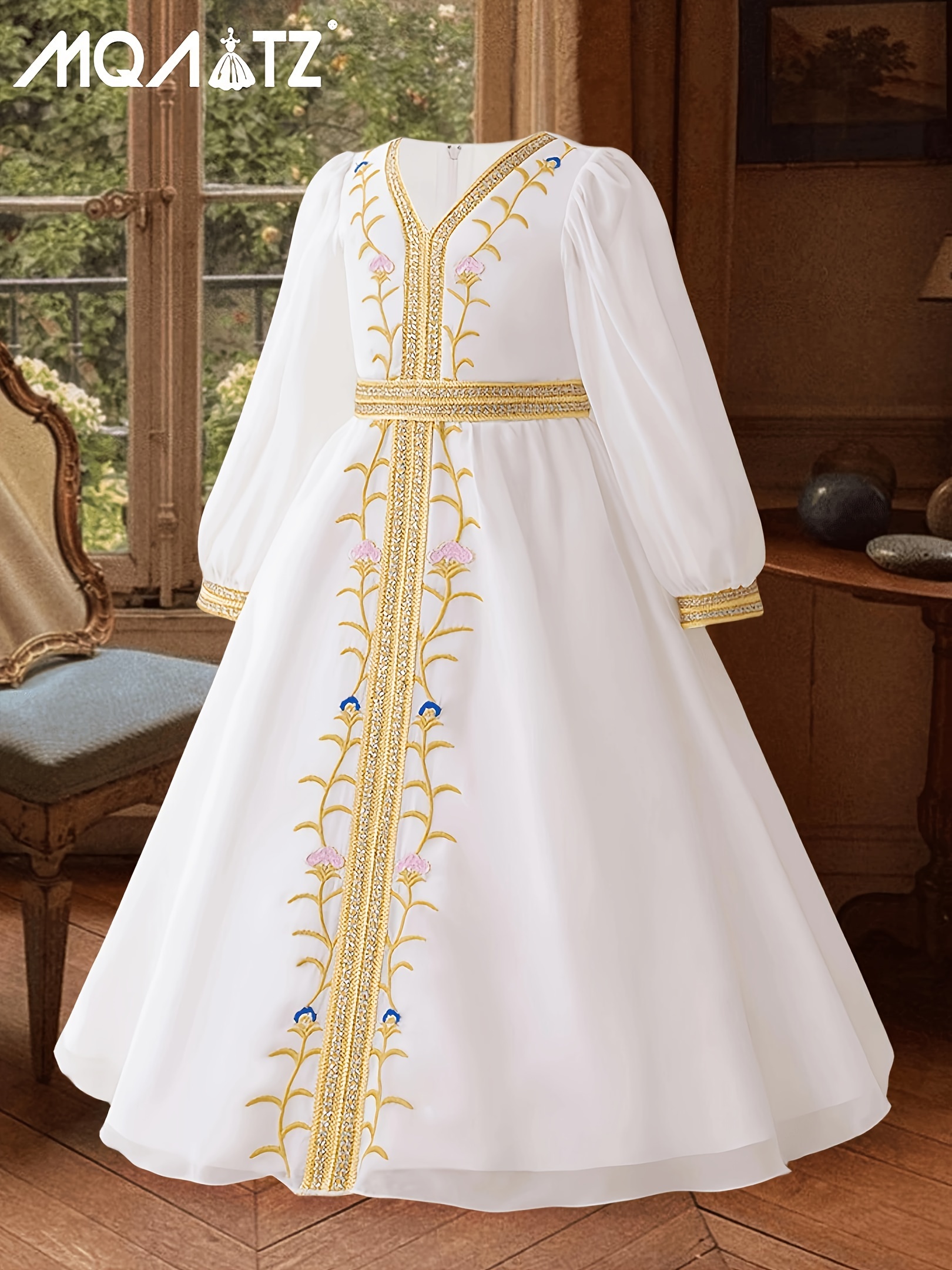 robe fille musulmane robe longue vintage à Temu Switzerland