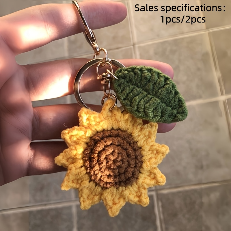 sunflower keyring sold on Temu New Zealand