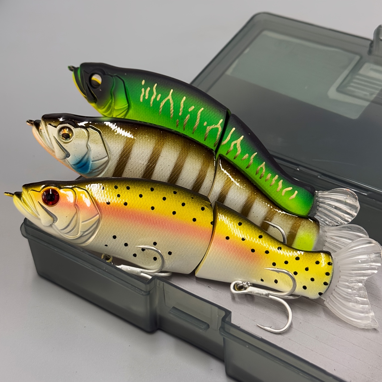 3 Stck Lebendige Knstliche Angelkder, 32g - Realistisches Zweiteiliges  Weiches Schwanzbait mit * Blutgrat-* Ideal fr Barsch und * Angelzubehr |  Lebendiges Kderdesign | Langlebige * Angelzubehr