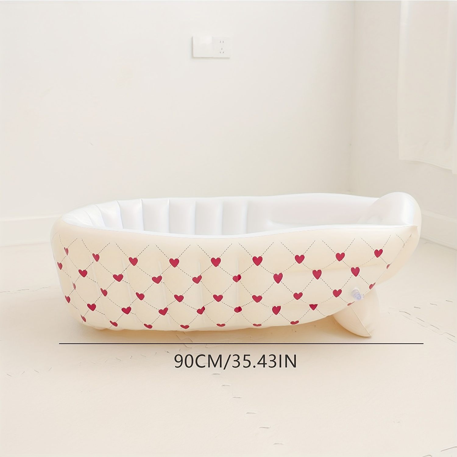 Nordic-style Inflatable Bath Basin for Newborns and Babies, Inflatable Bath Basin for Infants and Toddlers, Portable Bath Basin for Going Out, Play Pool