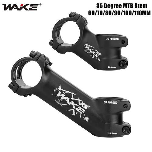 wake сверхлегкий вынос велосипеда 25-35 градусов 31.8 мм mtb power 60/70/80/90/100/110 мм для горного и шоссейного велосипеда, руль,