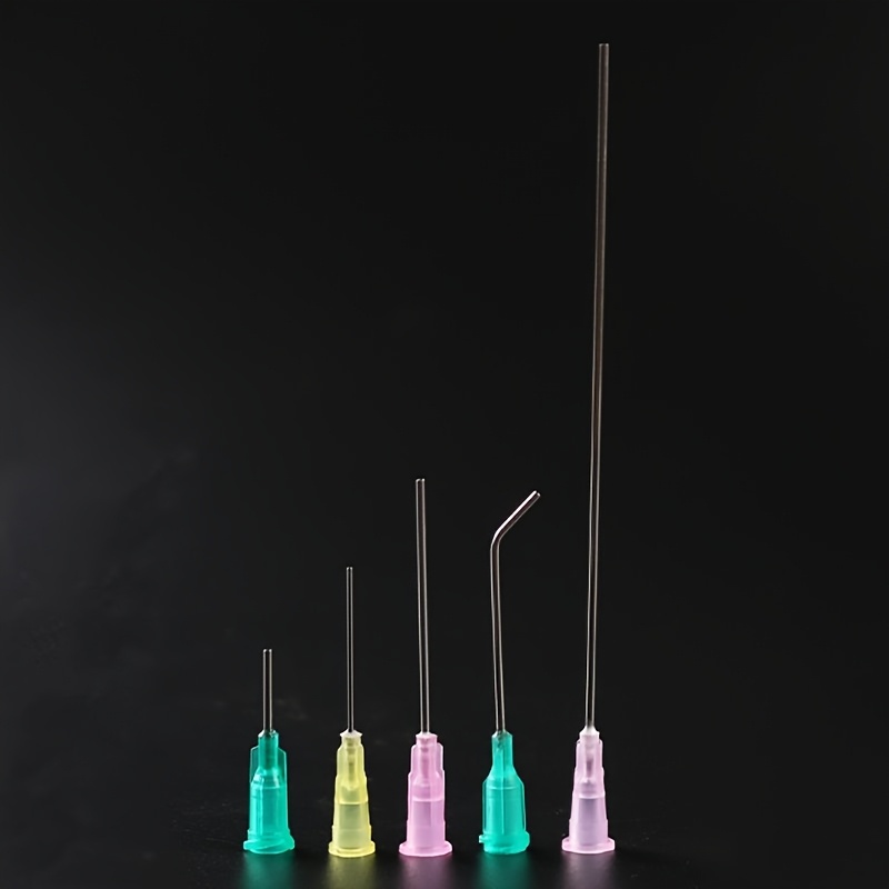 Image of 1 Set Of 5 Specifications Dispensing Needle Blunt And Angled, Used Repeatedly, Easy To Clean, Suitable For Liquid Transfer, Ink And Pigment Toning
