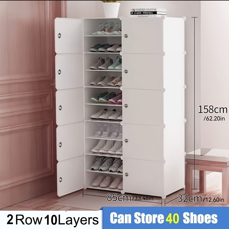 TEMU Étagère à chaussures multifonctionnelle multicouche, rangement et organisation anti-poussière , boîte de rangement encombrante, convient pour le