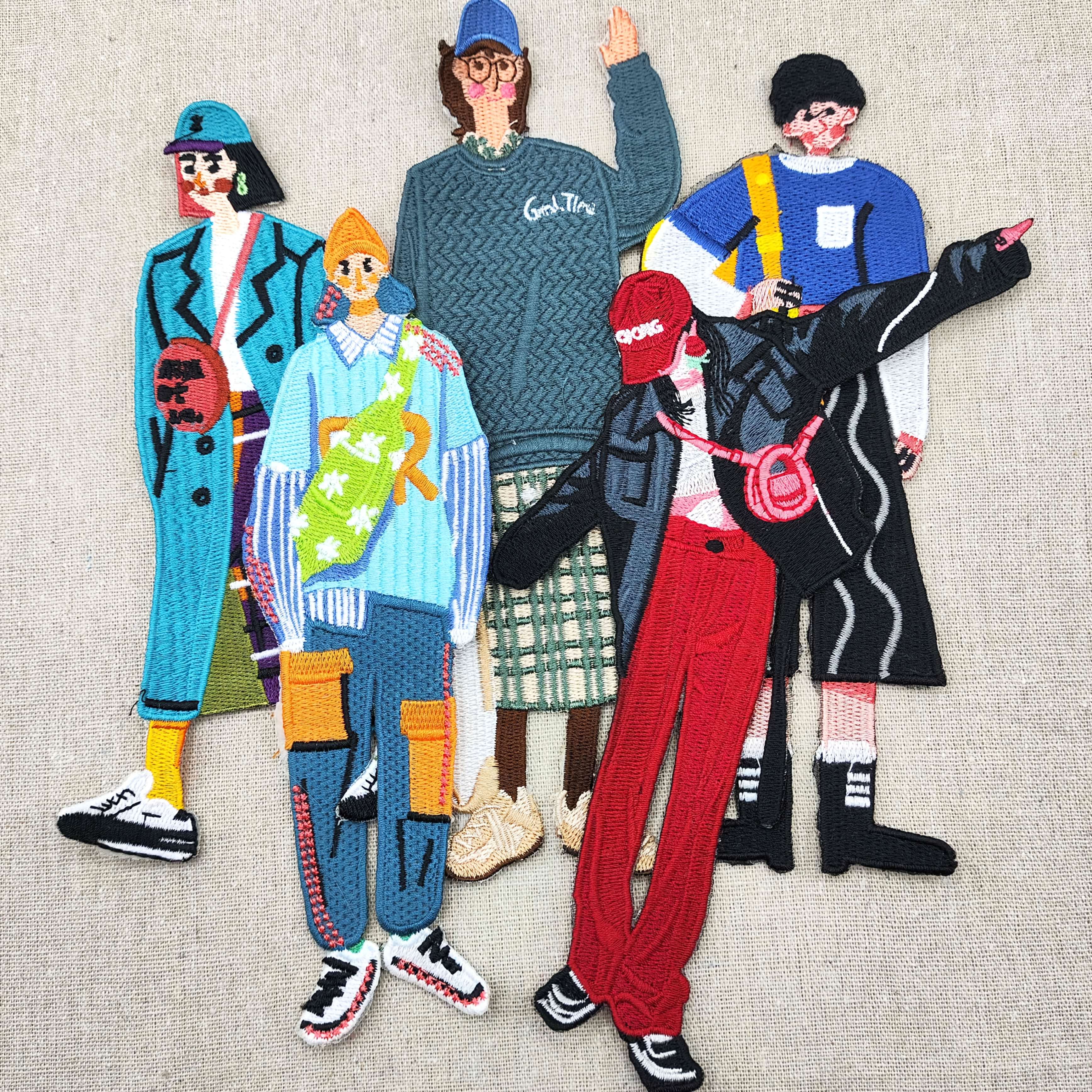 5pcs/10pcs/15pcs Embroidered Iron-on Patches, Clothing Decoration Stickers. Repair Patches, Personalized Handmade Production. Exquisite , And Unique , Unique Shape, Clothing Decoration Additions