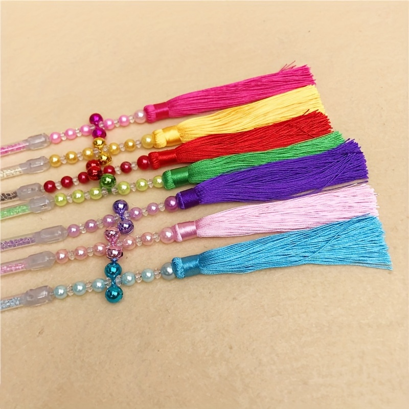 Interactive Cat Teaser Wand with Colorful Tassels - Durable Nylon, Large Breed Recommended, Engaging Playtime Toy for Cats, Strip, Kitten Toy